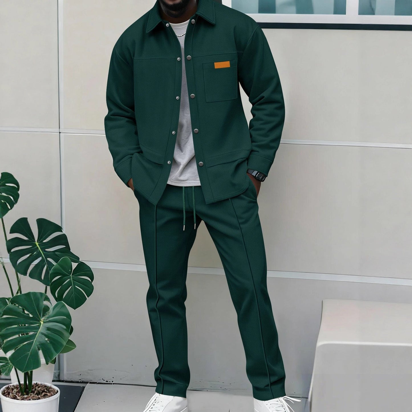 Herren Freizeitjacke Bequem Stilvoll mit Jogginghose