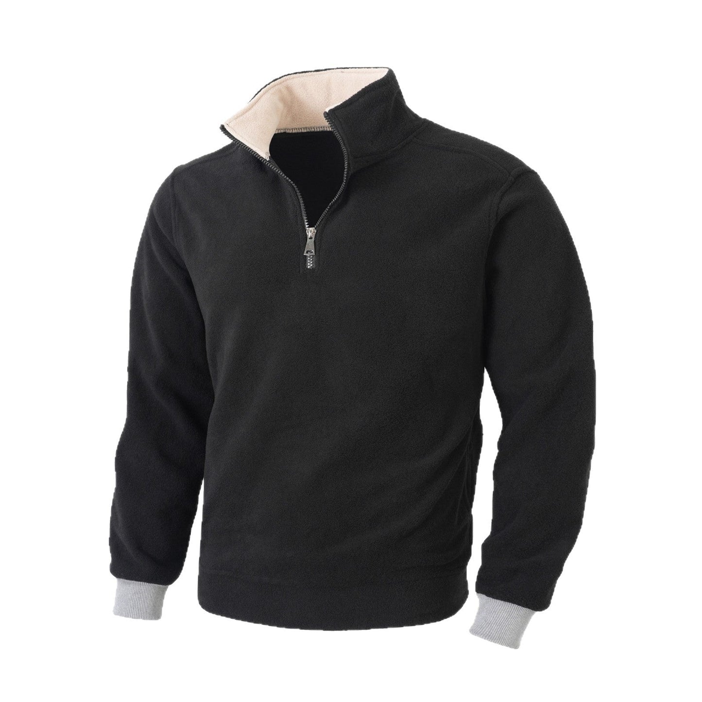 Herren Fleecejacke Halblang Reißverschluss Warm