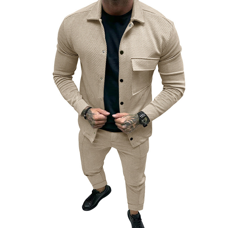 Herren Anzug Zweiteiler Elegant Mit Taschen Moderne Passform
