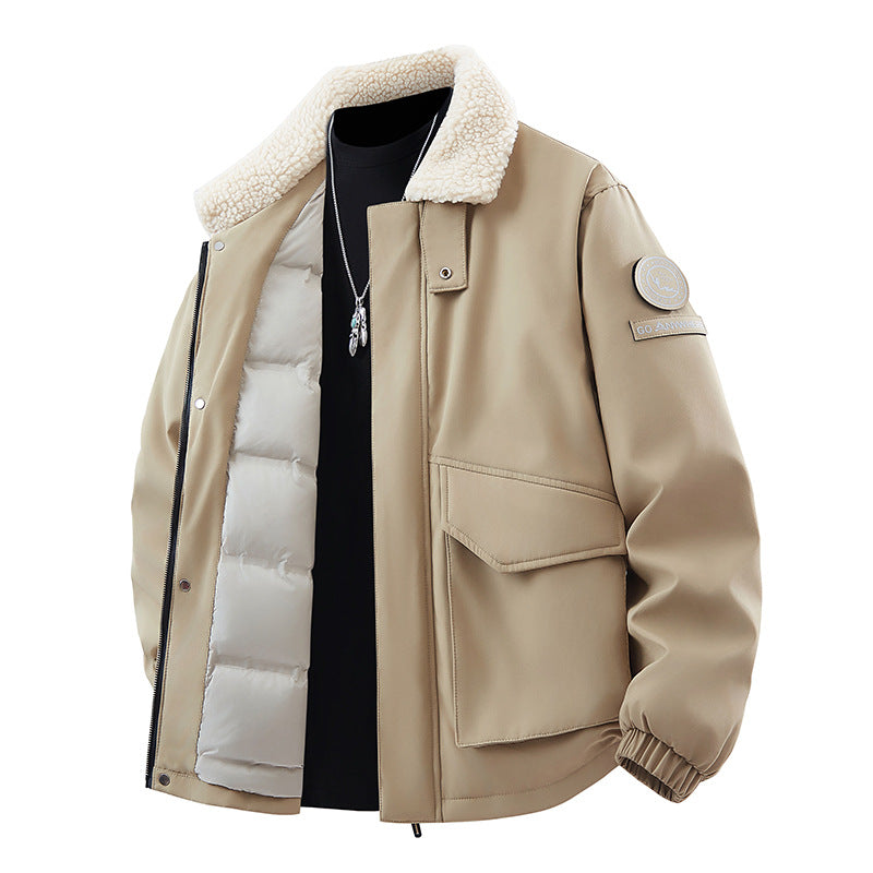 Herren Übergangsjacke Modern Isolierfleece Taschen - BerlinGlamour