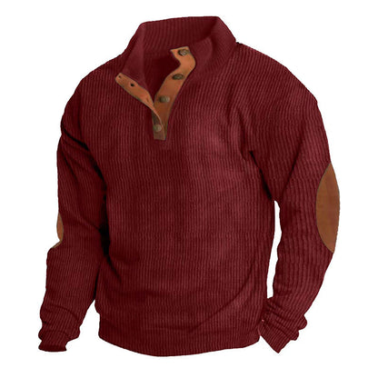 Herren Pullover Stehkragen Modern Kontrastakzent