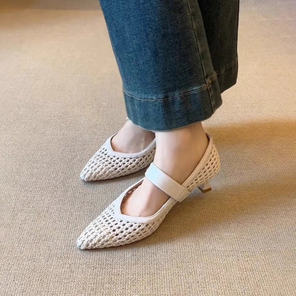 Damen Ballerinas Atmungsaktiv Netzdesign Elegant