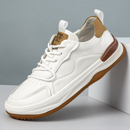 Damen Sneaker Bequem Leder Schuhe Komfortabel