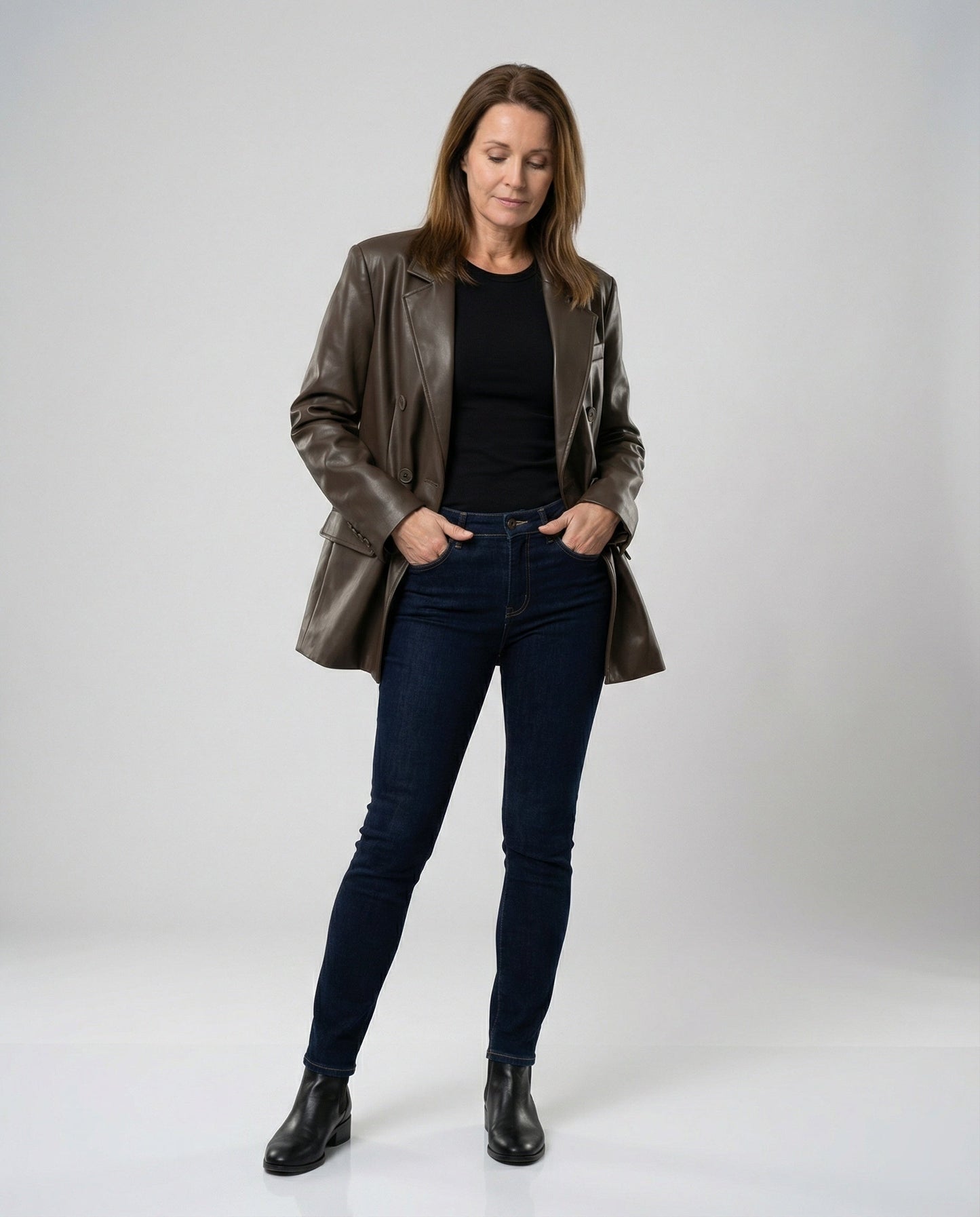 Damen Maxikleid Samt V-Ausschnitt Schmal