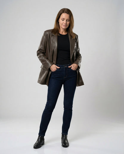 Damen Maxikleid Samt V-Ausschnitt Schmal