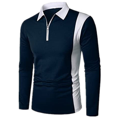 Herren Polohemd Langarm Sportlich Modern Farben