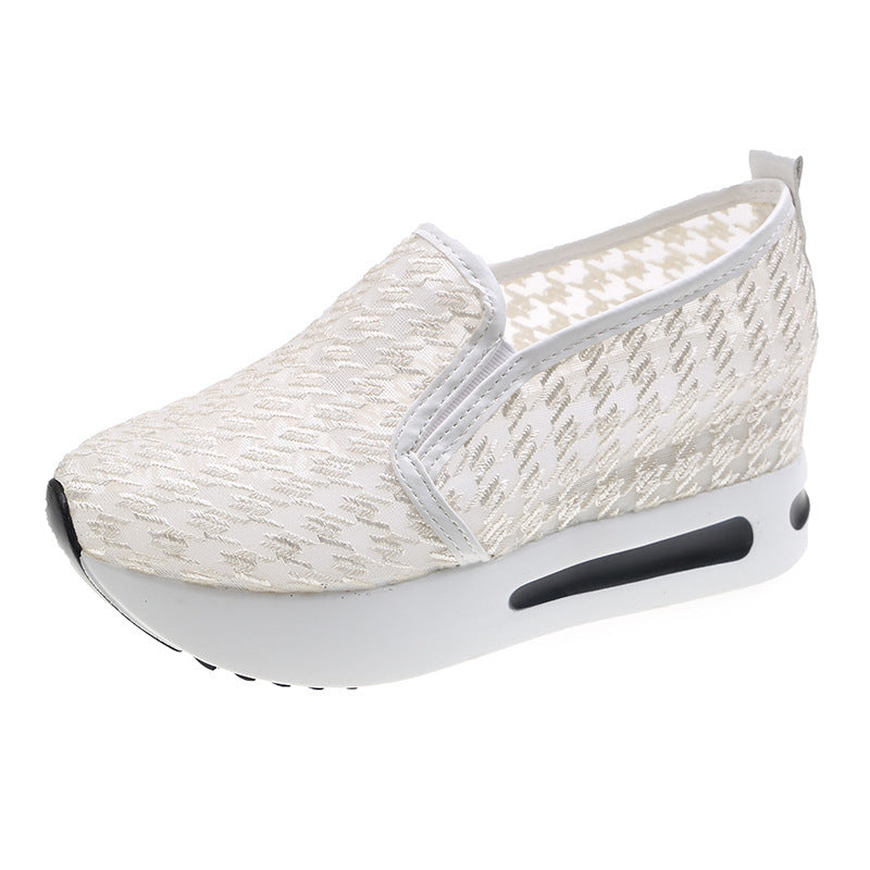 Damen Sneaker Hochabsatz Slip-On Schuhe Frauen