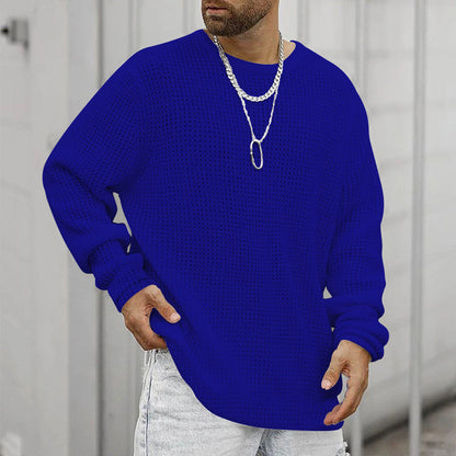 Herren Strickpullover Lässig Weit Bequem atmungsaktiv