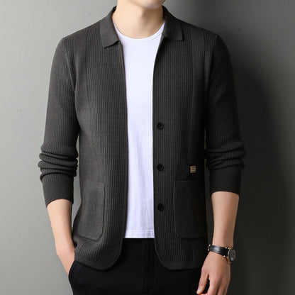 Strickcardigan Herren Lässig Strukturiert Modern