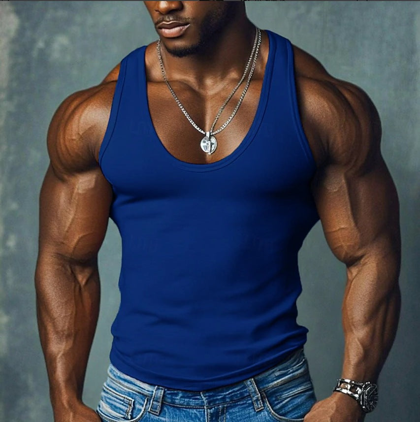 Herren Sportshirt Muscle Fit Breite Träger - BerlinGlamour
