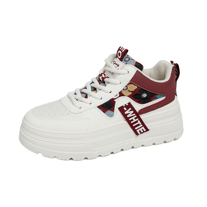 Damen Plateau Sneaker High Heel Sportschuhe Bequem
