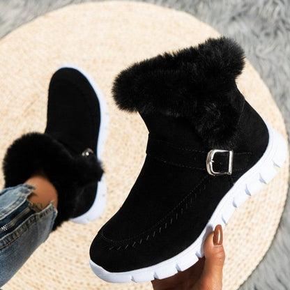 Damen Winterstiefel Warm Komfortabel mit Kunstfell