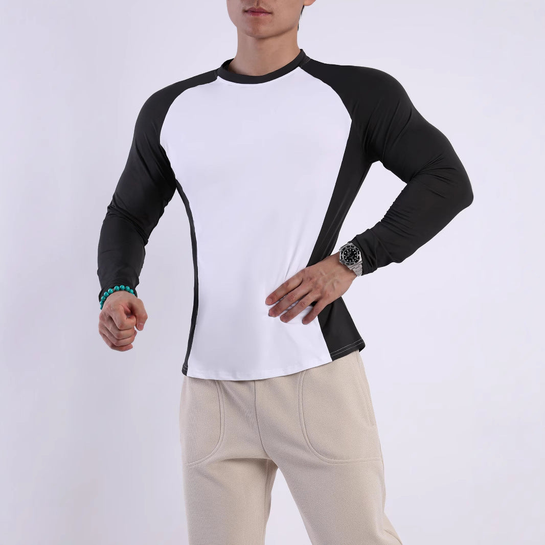 Herren Langarmshirt Sport Atmungsaktiv Ergonomisch