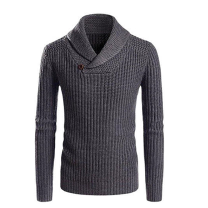 Herren Strickpullover Schalkragen Strukturiert Elegantes Design
