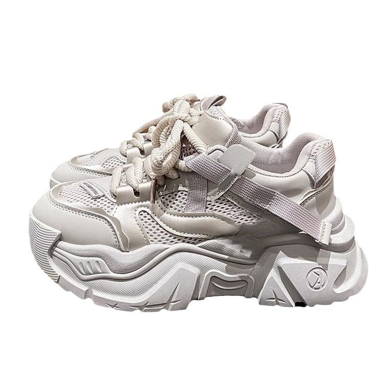 Damen Sneaker Chunky Mesh Atmungsaktiv Stabile Sohle