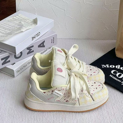 Damen Sneaker Sportlich Mit Print Gepolstert