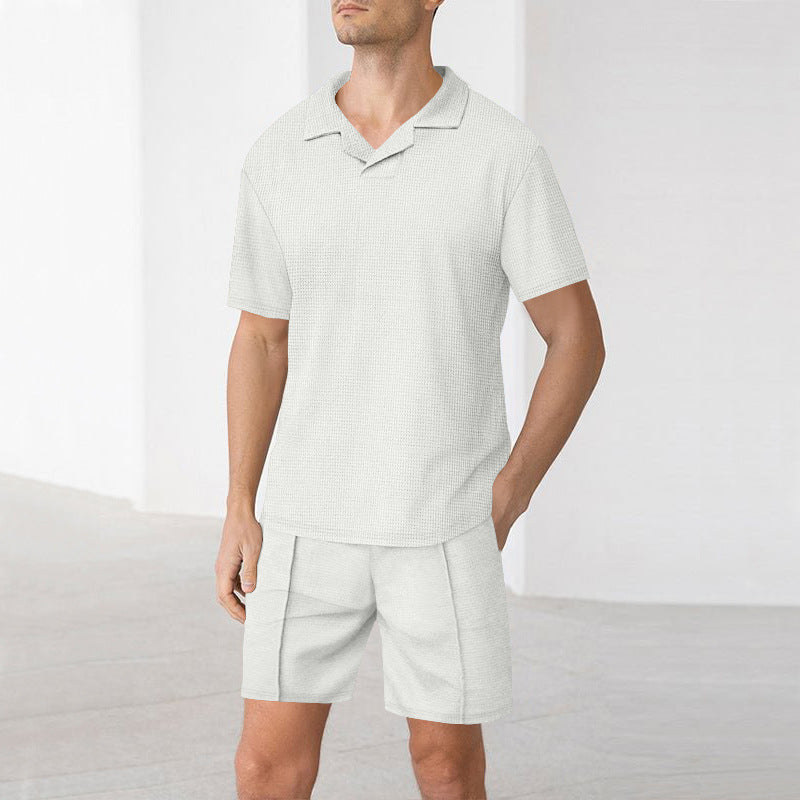 Herren Kurzarm Set Leicht Baumwolle Sommer - BerlinGlamour