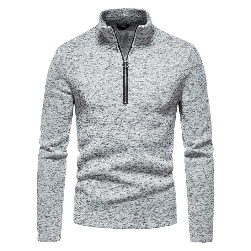 Herren Strickpullover Modern mit Zipper Hochkragen