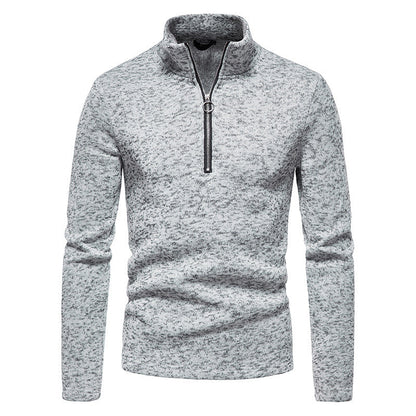 Herren Strickpullover Modern mit Zipper Hochkragen