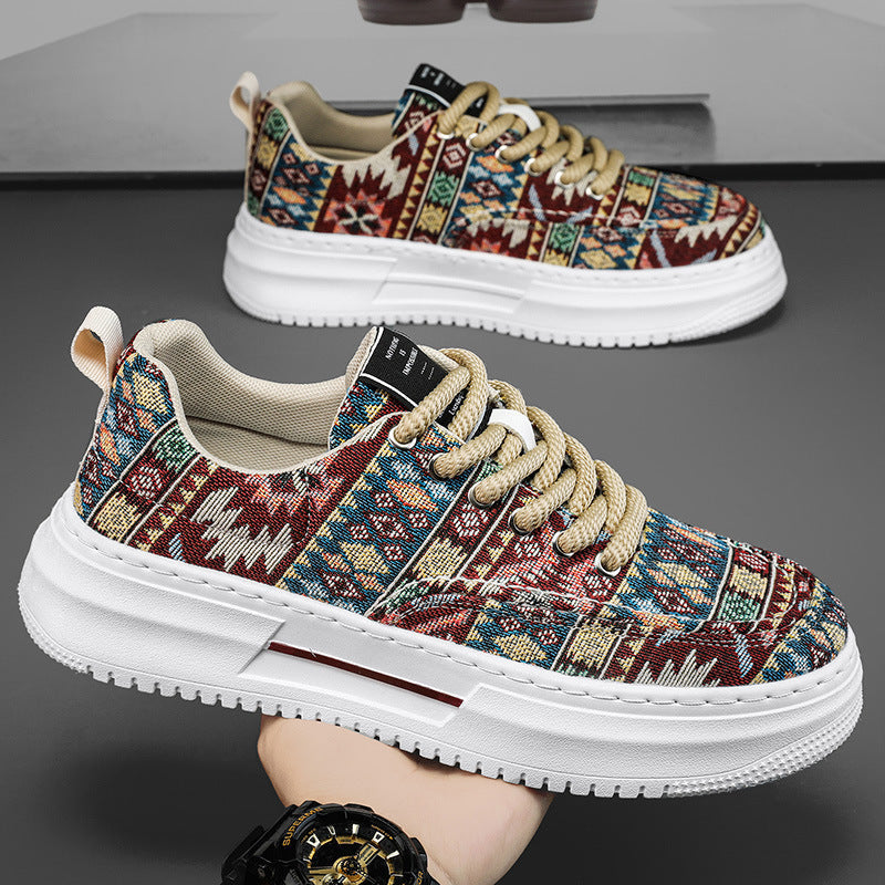Damen Sneaker Ethno Muster Trendschuhe