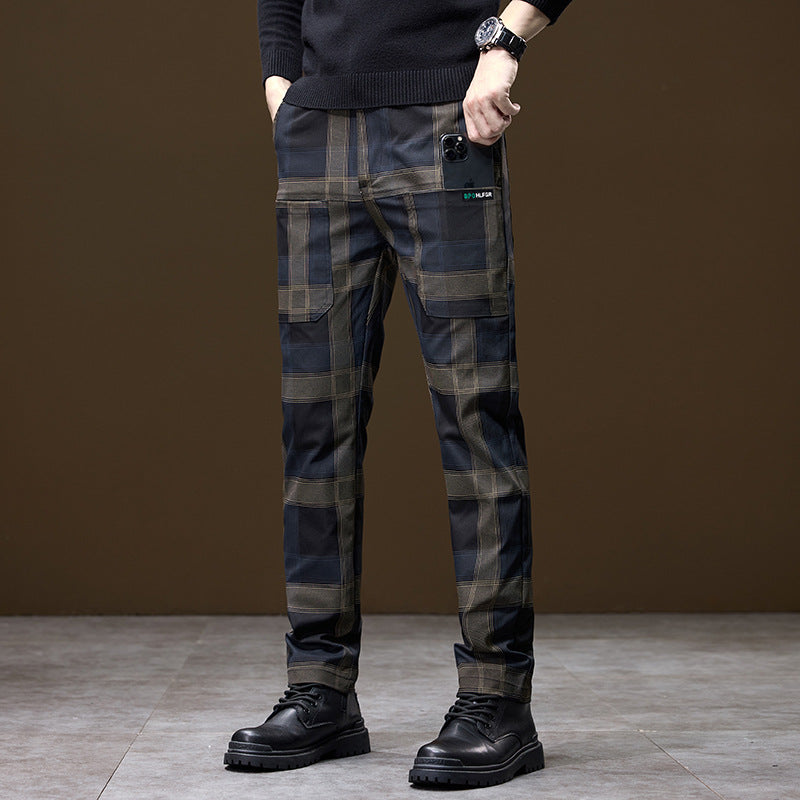 Herren Karohose Modern Komfort Schnitt Elastisch - BerlinGlamour