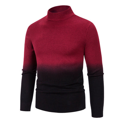 Herren Rollkragenpullover Modern Farbverlauf Qualität