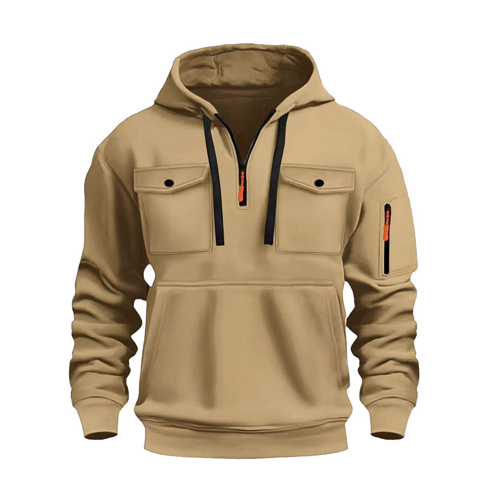 Herren Funktionspullover Warm mit Taschen Outdoor