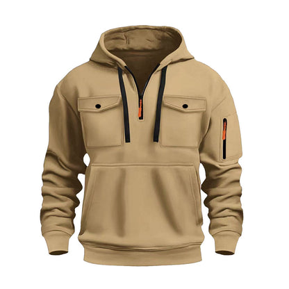 Herren Funktionspullover Warm mit Taschen Outdoor