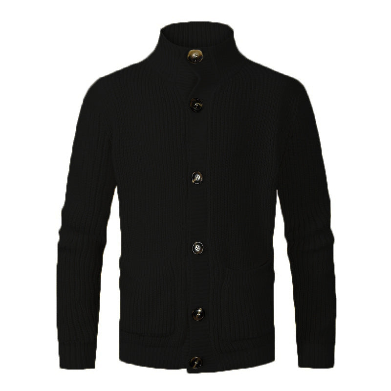 Herren Strickcardigan Modern mit Kragen und Knöpfen