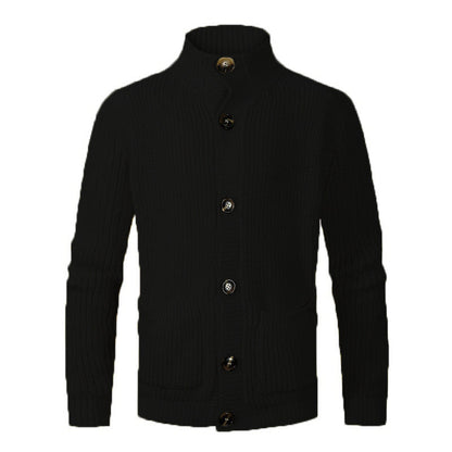 Herren Strickcardigan Modern mit Kragen und Knöpfen