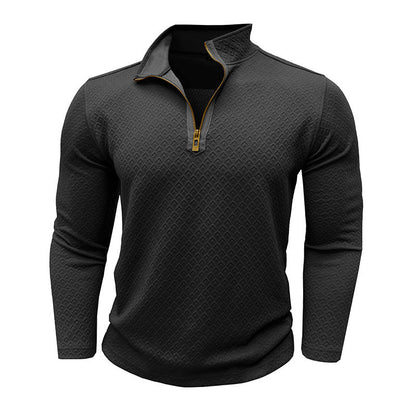 Herren Langarm-Pullover Stehkragen Hochwertig Modern