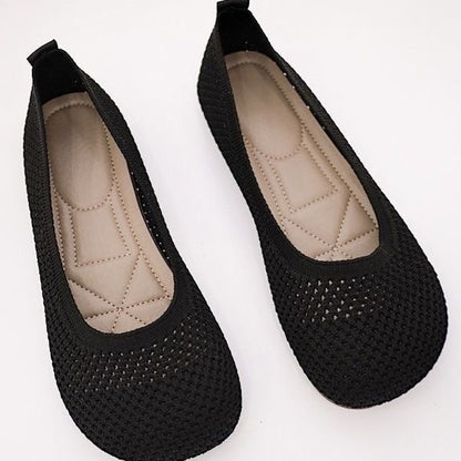 Damen Ballerinas Weich atmungsaktiv Komfort Schuhe
