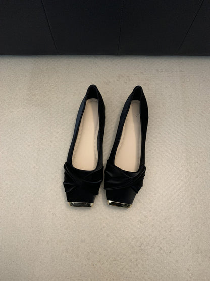 Damen Ballerinas Elegante Glanz Schuhe Spitze