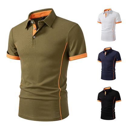 Herren Polo-Shirt atmungsaktiv Kontrast-Akzente Modern - BerlinGlamour