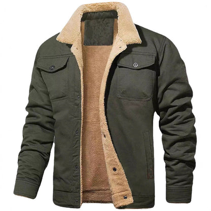 Herren Steppjacke gefüttert Warm mit Kapuze Outdoor
