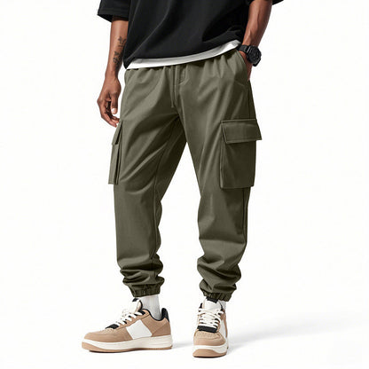 Herren Cargo Hose Elastischer Bund Freizeit Bequem