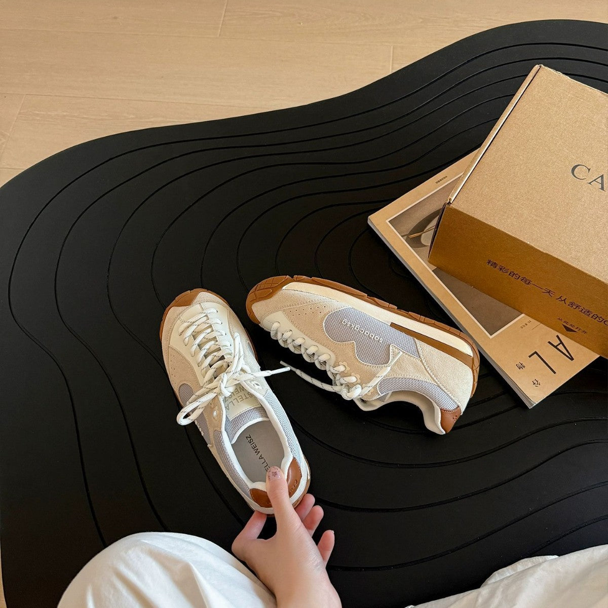 Damen Sneaker Sportlich Atmungsaktiv Weiße Schuhe