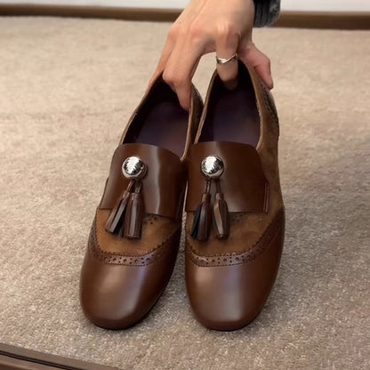 Damen Mokassins Edel Dekorativ Quasten Schuhe - BerlinGlamour