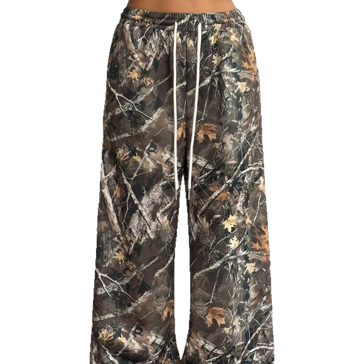 Damen Cargohose Hochtailliert Allover-Muster Trendy