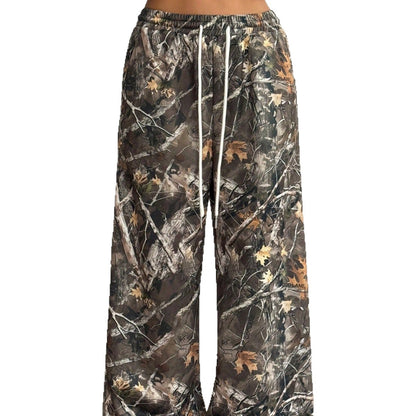 Damen Cargohose Hochtailliert Allover-Muster Trendy