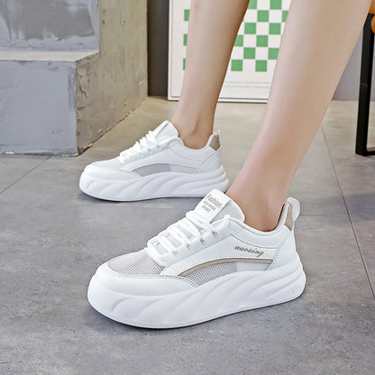 Damen Sneaker Chunky Bequem Laufsohle Rutschfest