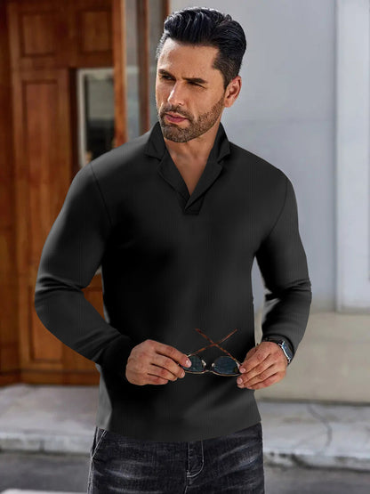Herren Langarmshirt Lässig Casual Berlin Style