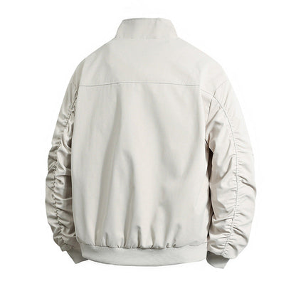 Herren Übergangsjacke Mit Kragen Reißverschlusstaschen Modern