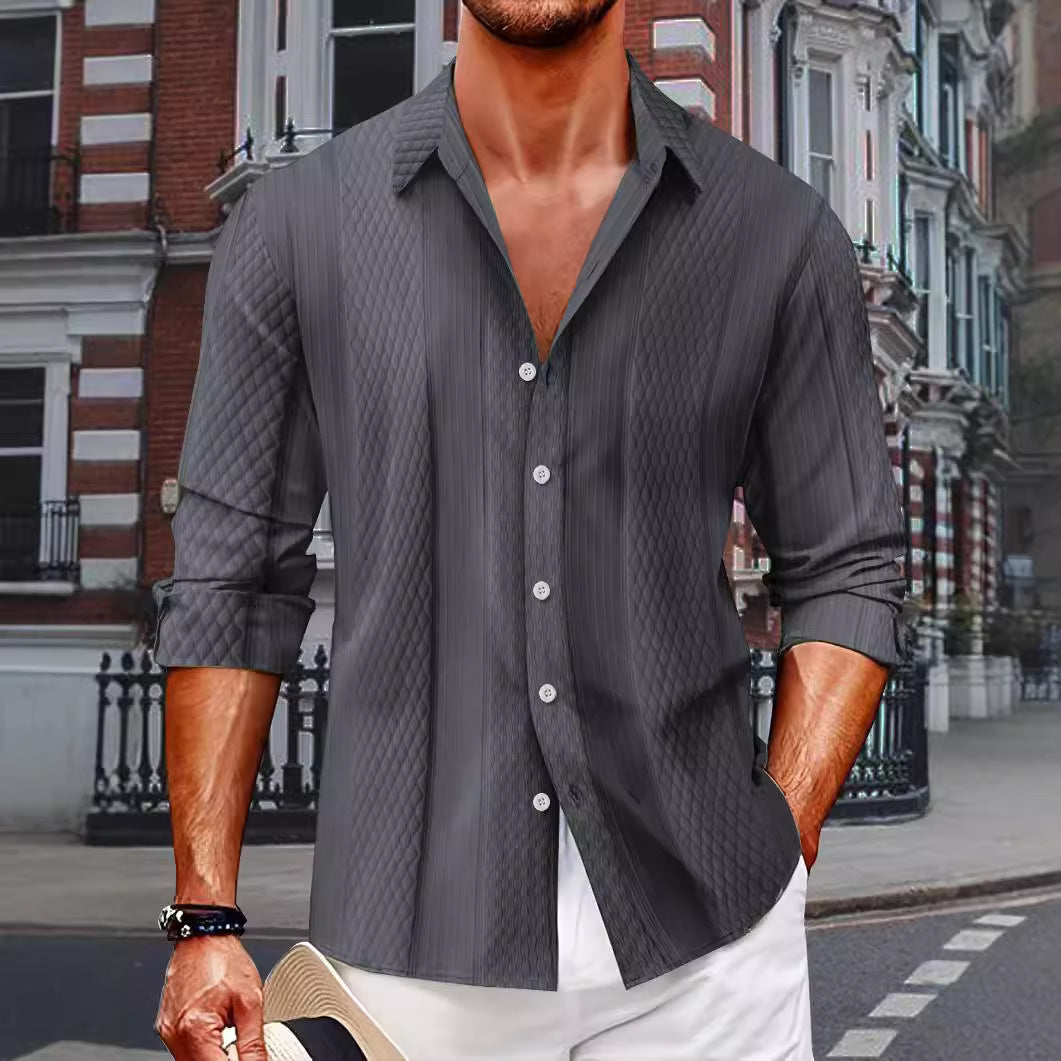 Herren Hemd Slim Fit Leicht Modern