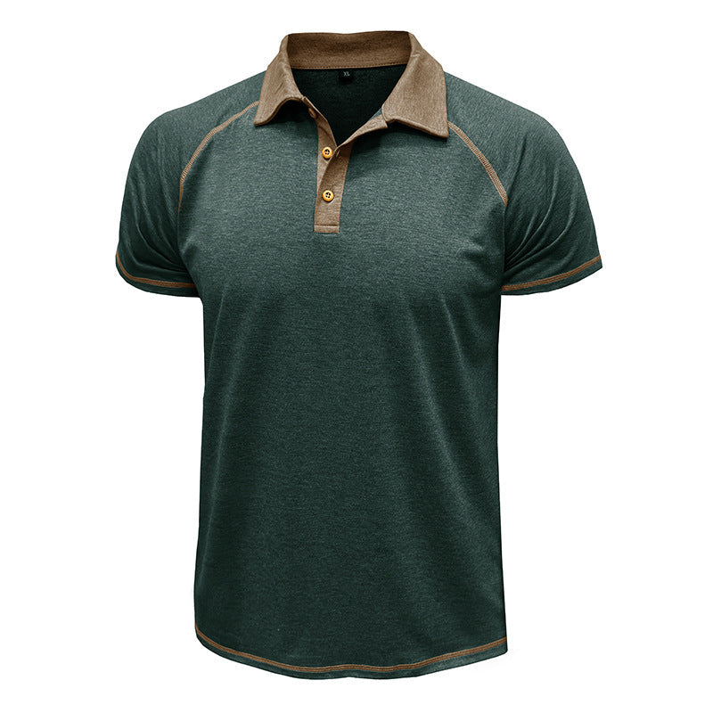 Herren Polohemd Sportlich Kontrastkragen Modern