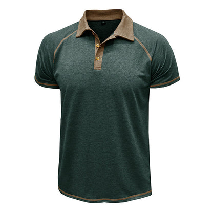 Herren Polohemd Sportlich Kontrastkragen Modern