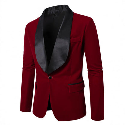 Herren Blazer Smoking Anzug Modern Satin Revers