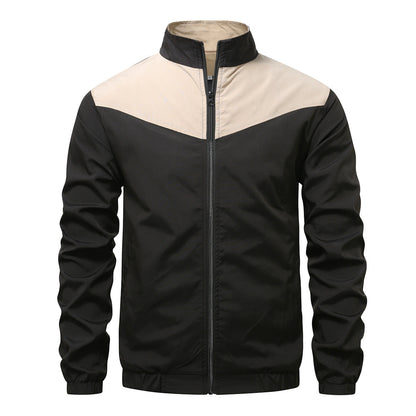 Herren Windjacke Sportlich Farbblock Design Modern