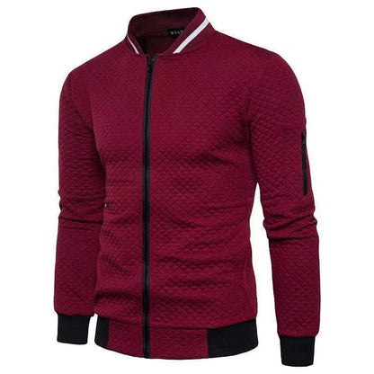 Herren Steppjacke Sportlich Reißverschluss Taschen Modern