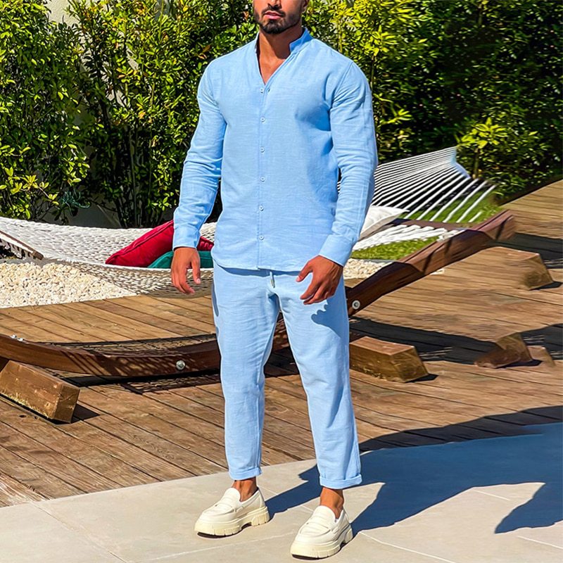 Herren Sommeranzug Leicht Baumwolle Set